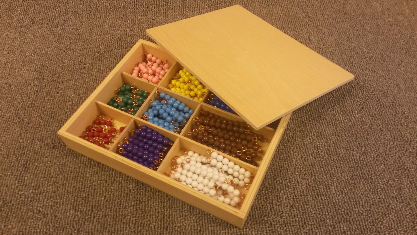 Pärllåda med 20 st pärlstavar 1-9/set