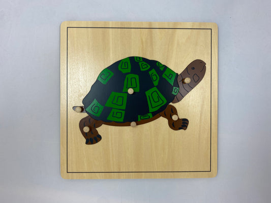 Pussel - sköldpadda 24x24 cm