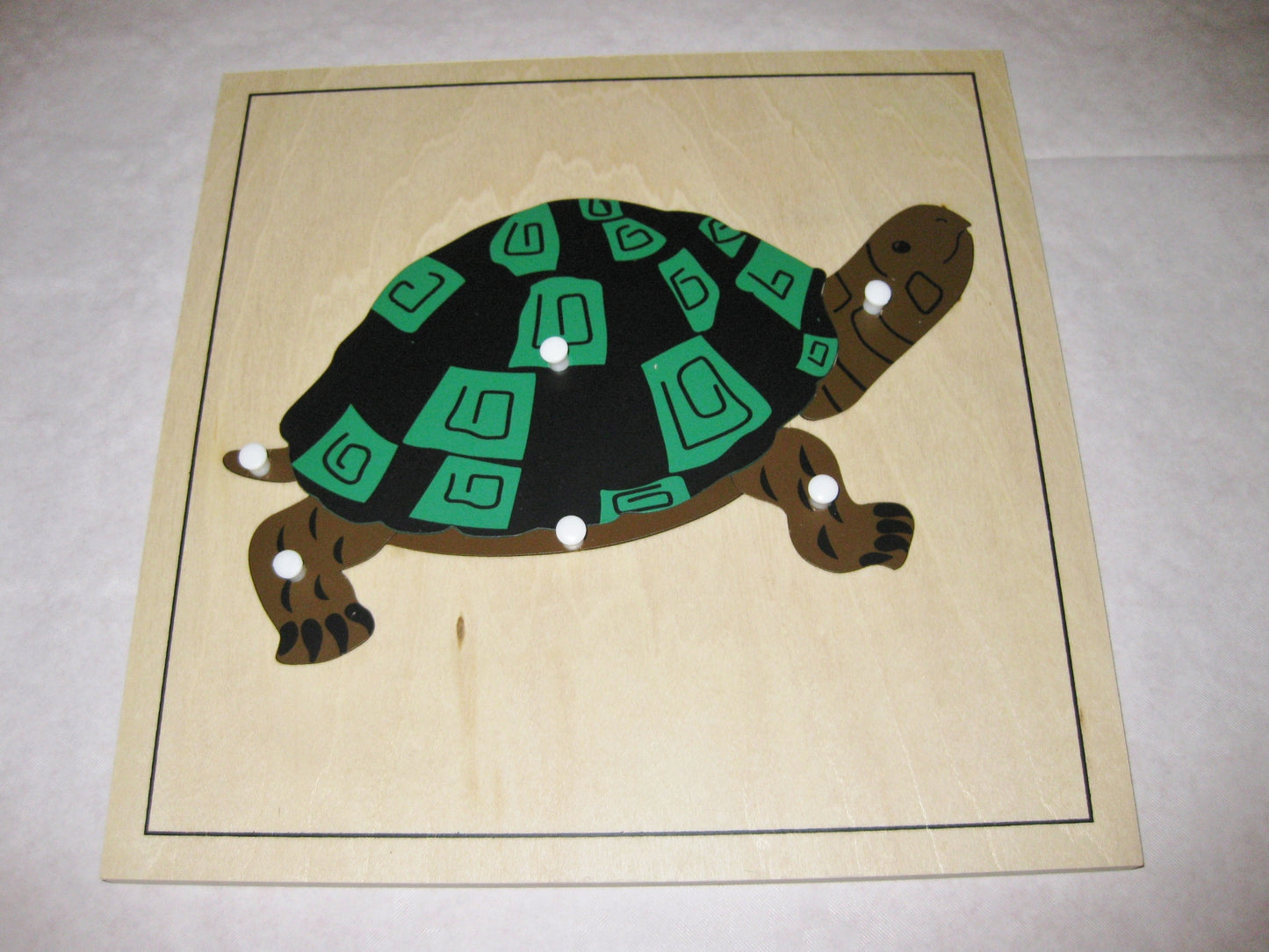 Pussel - sköldpadda 24x24 cm