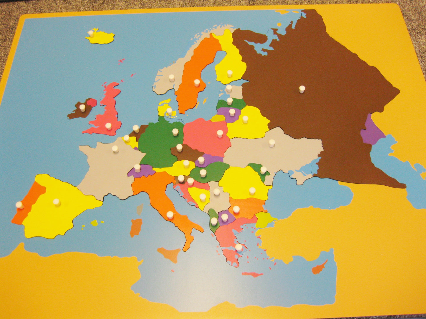 Kartpussel Europa 57.5 x 44.5 cm