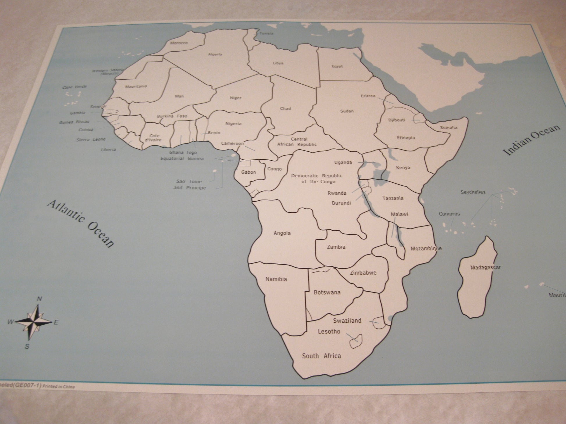 Kontrollkarta Afrika