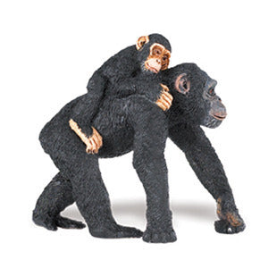 Female chimpanzee with cub