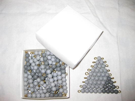 Pärlstavar grå 1-9 rörliga pärlor