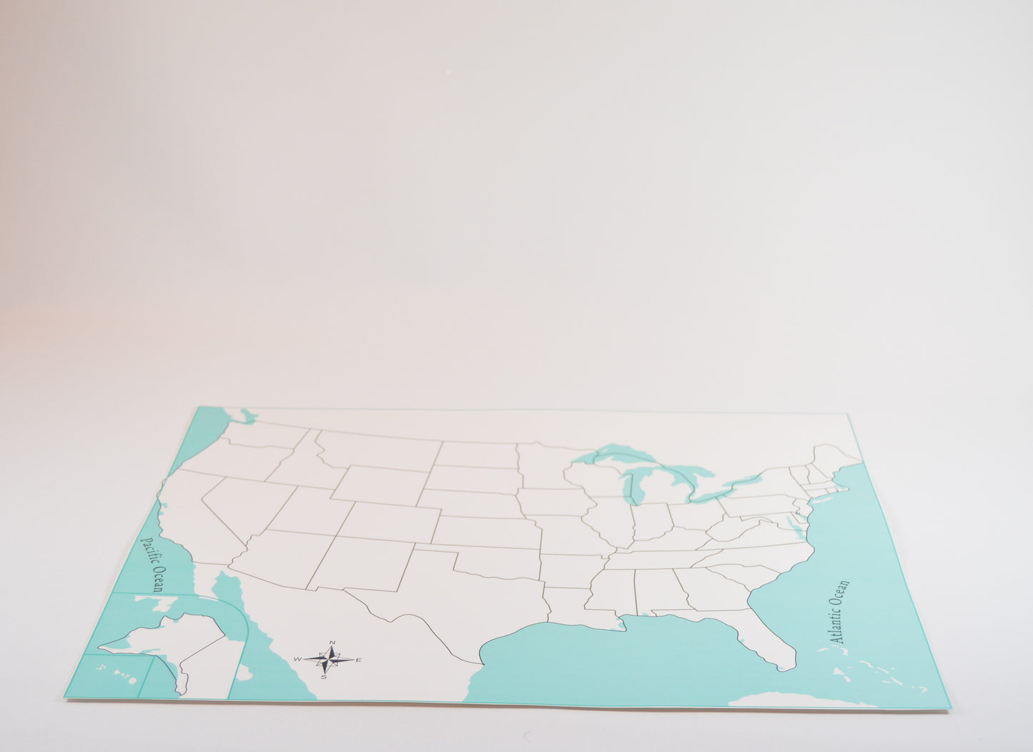 Kartpussel USA:s stater kontrollkarta utan namn