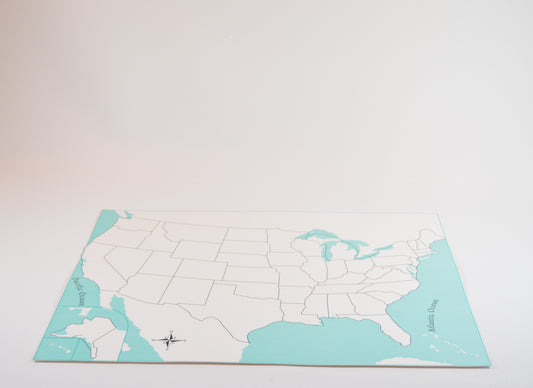 Kartpussel USA:s stater kontrollkarta utan namn