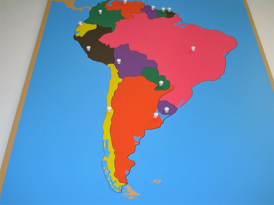 Kartpussel Sydamerika. 57.5 x 44.5 cm