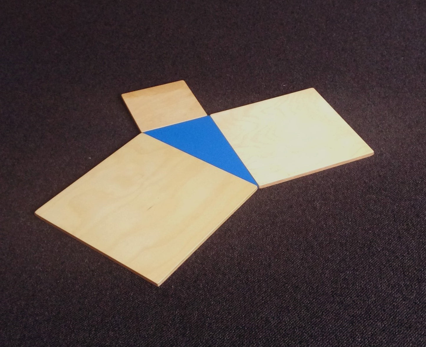 Pythagoras sats till blå trianglarna