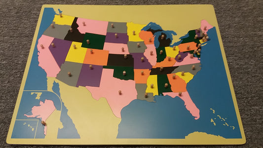 Kartpussel USA:s stater 57.5 x 44.5 cm