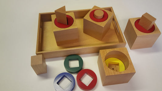 Geometriska block med bricka