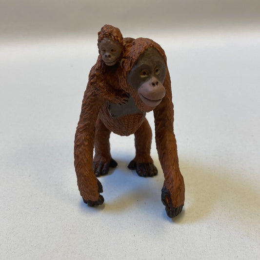 Orangutang med unge 6.5 x 8.2 cm
