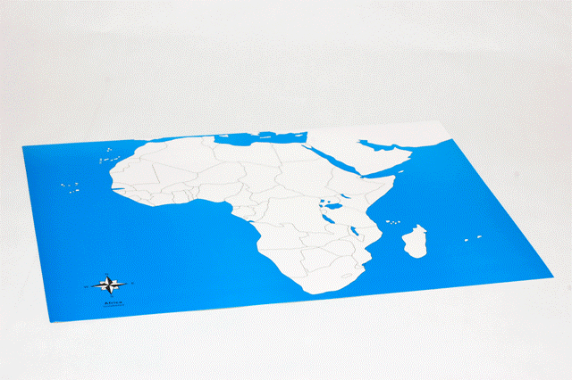 Kartpussel Afrika - kontrollkarta utan namn